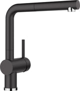 Blanco Linus-S - 526148 - Single Lever Monobloc Kitchen Tap with Pull-out Spray - Silgranit Black