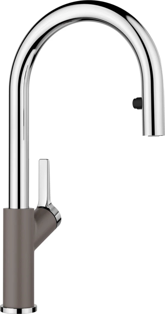 Blanco Carena-S Vario - 526930 - Single Lever Monobloc Kitchen Tap with Pull-out Spray - Silgranit Volcano Grey/Chrome