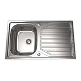 1810 - Veloreuno 860i Rev Inset Stainless Steel 1.0 Bowl Sink with Drainer