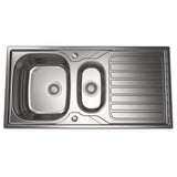 1810 - Veloreduo 100i Rev Inset Stainless Steel 1.5 Bowl Sink with Drainer