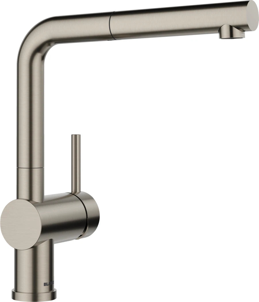 Blanco Linus-S - 527699 - Single Lever Monobloc Kitchen Tap with Pull-out Spray - Satin Platinum