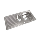 1810 - Veloreduo 100i Rev Inset Stainless Steel 1.5 Bowl Sink with Drainer