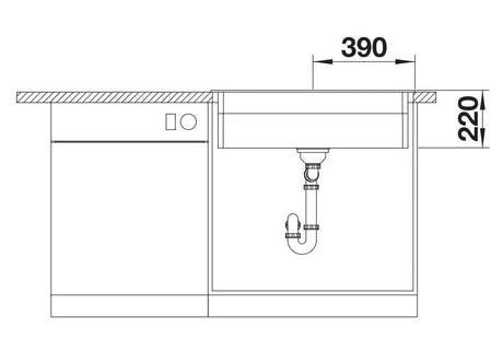 Blanco ETAGON 8 InFino Silgranit White Inset 1.0 Bowl Sink - 525191