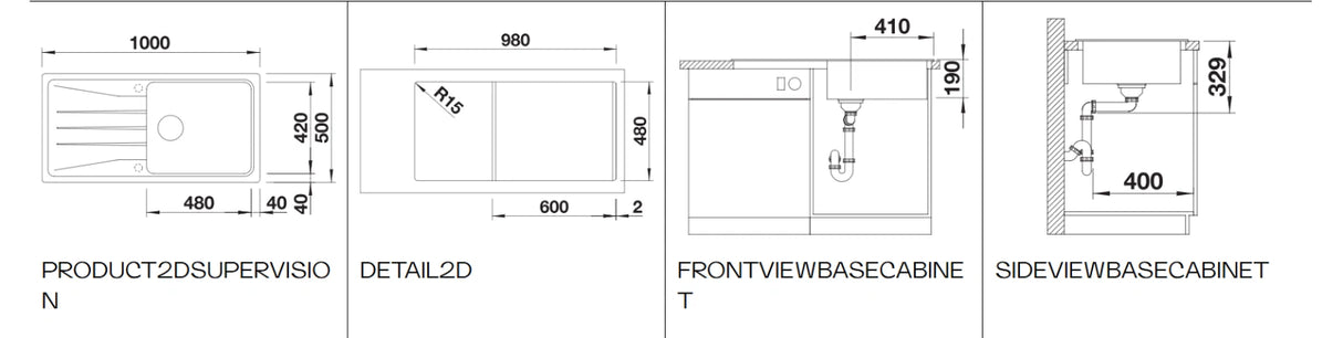 Blanco Sona XL 6s - 519696 Reversible Siligranit 1 Bowl Sink - Tartufo
