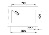 Blanco Subline 430/270-U LH - 525991 - Undermount Sink Silgranit - Black