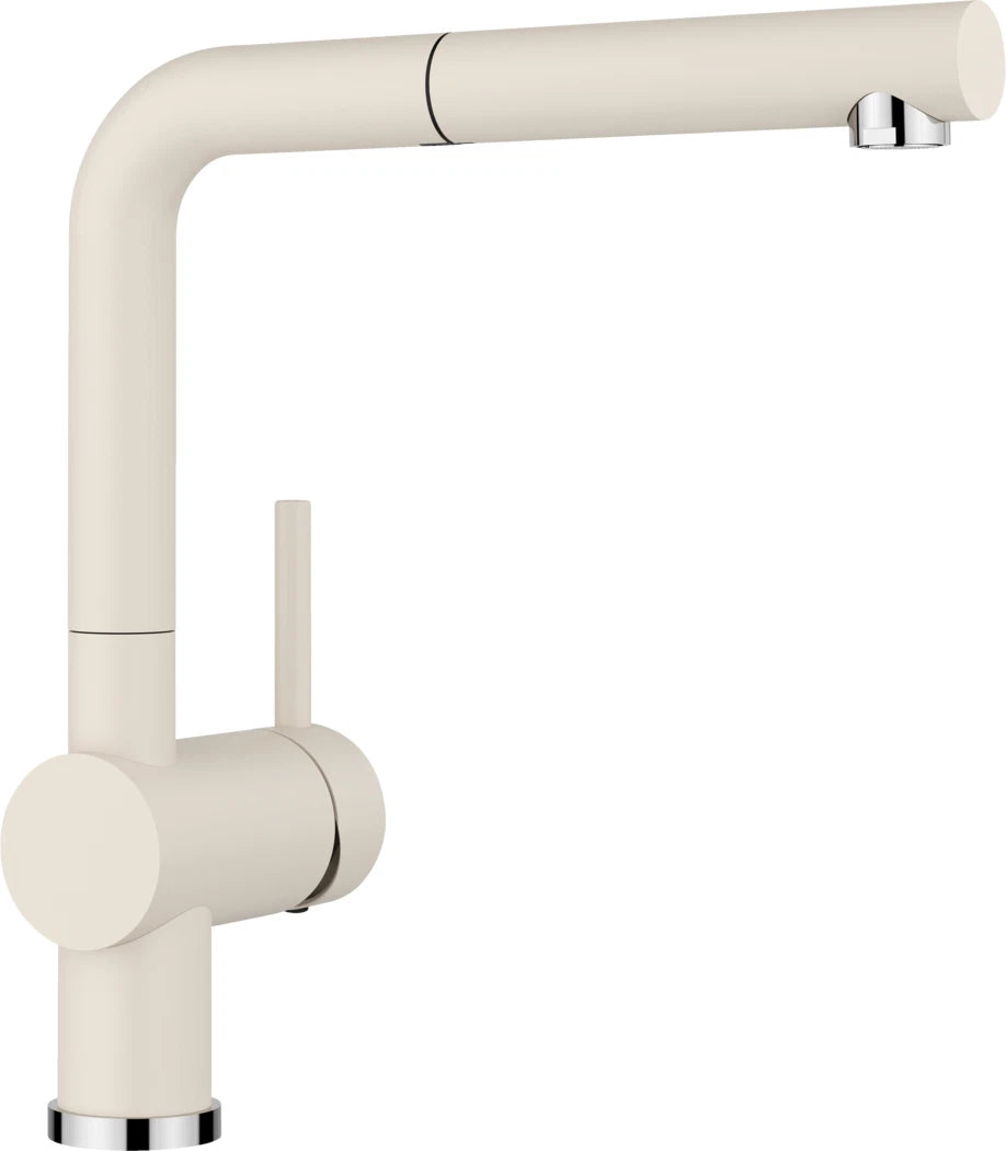 Blanco Linus-S - 526959 - Single Lever Monobloc Kitchen Tap with Pull-out Spray - Silgranit Soft White