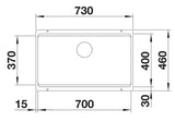 Blanco Etagon 525891 700-U 1 Bowl Silgranit Undermount Sink - Black