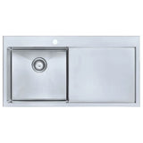 1810 - Razoruno10 5 I-F Inset Stainless Steel 1.0 Bowl (LH) Sink with Drainer