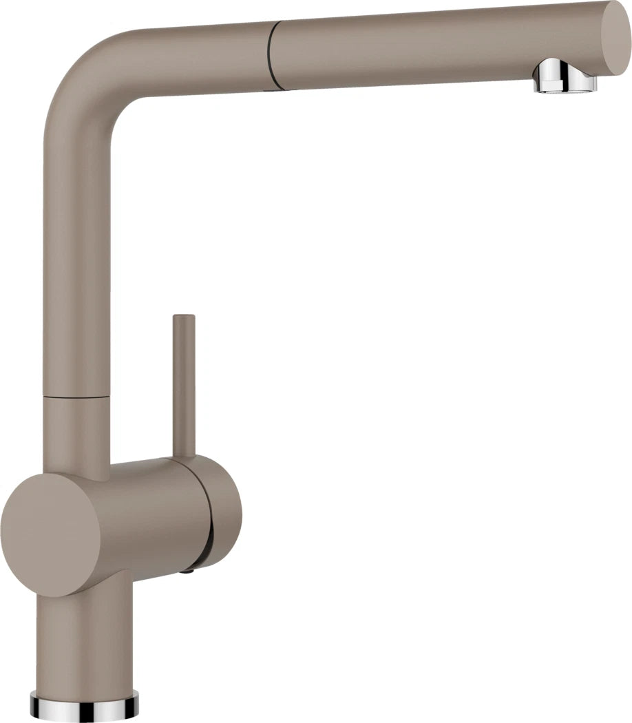 Blanco Linus-S - 517621 - Single Lever Monobloc Kitchen Tap with Pull-out Spray - Silgranit Tartufo