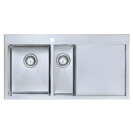 1810 - Razorduo10 6 I-F Inset Stainless Steel 1.5 Bowl (LH) Sink with Drainer