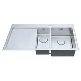 1810 - Razorduo10 6 I-F Inset Stainless Steel 1.5 Bowl (RH) Sink with Drainer