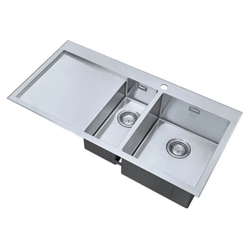 1810 - Razorduo10 6 I-F Inset Stainless Steel 1.5 Bowl (RH) Sink with Drainer