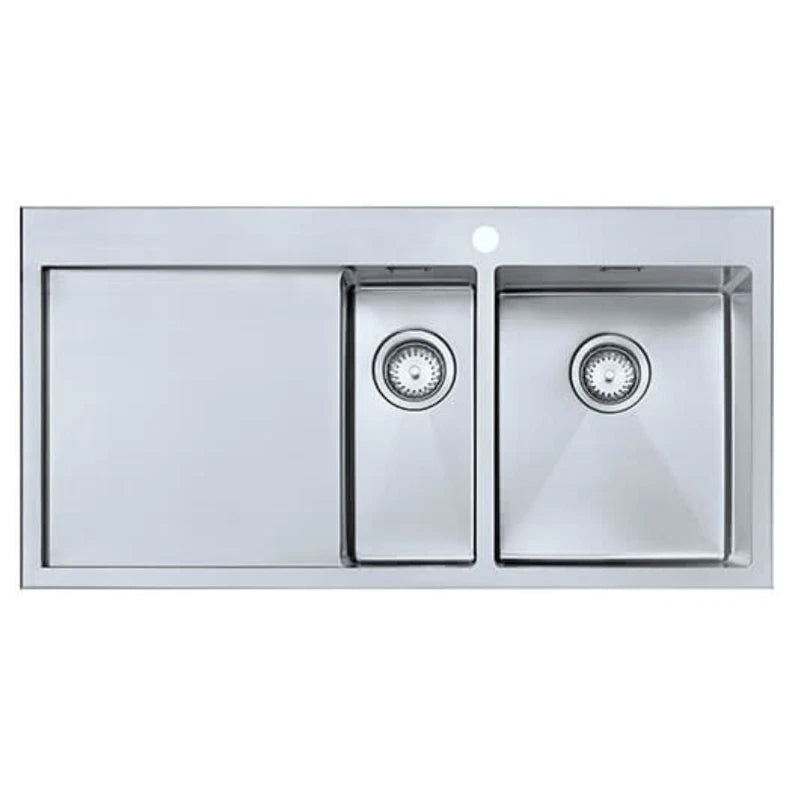 1810 - Razorduo10 6 I-F Inset Stainless Steel 1.5 Bowl (RH) Sink with Drainer