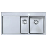 1810 - Razorduo10 6 I-F Inset Stainless Steel 1.5 Bowl (RH) Sink with Drainer