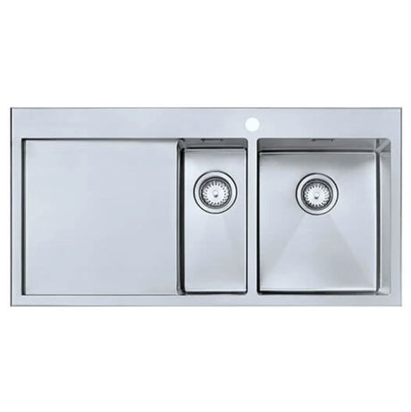 1810 - Razorduo10 6 I-F Inset Stainless Steel 1.5 Bowl (RH) Sink with Drainer