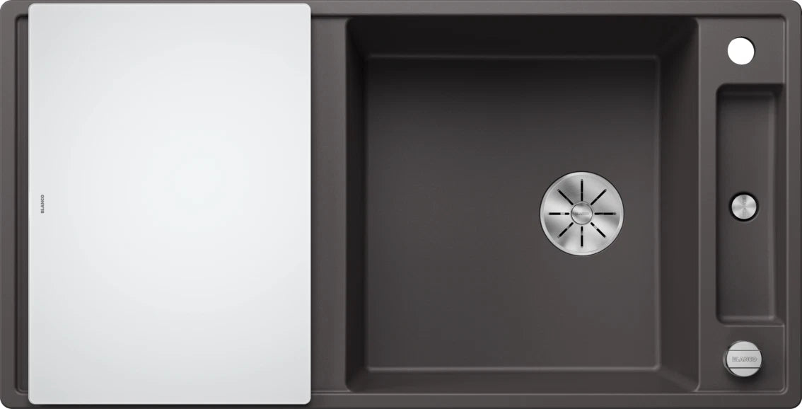 Blanco Axia III XL 6 S Reversible - 523511 - Silgranit 1.0 Bowl Inset Sink - Rock Grey