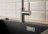 Blanco Jandora-S - 526614 - Single Lever J Shaped Kitchen Pullout Tap - Brushed Stainless Steel (Copy) (Copy)