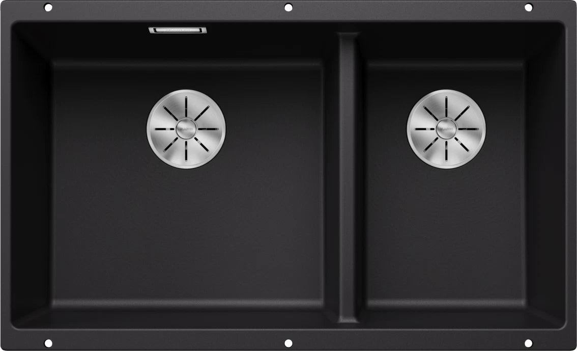 Blanco Subline 430/270-U LH - 525991 - Undermount Sink Silgranit - Black