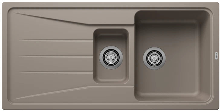 Blanco Sona 6S - 519858 Silgranit 1.5 bowl reversible Inset Sink - Tartufo