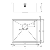 1810 - Zenuno 400U Stainless Steel 1.0 Bowl U/M Sink - ZU/40/U/S/019
