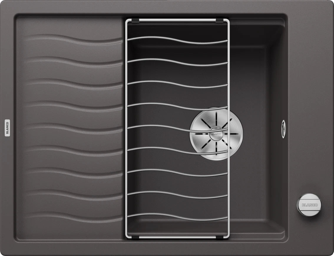 Blanco Elon 45 S - 524825 - Silgranit 1.0 Bowl Reversible Inset Sink - Rock Grey