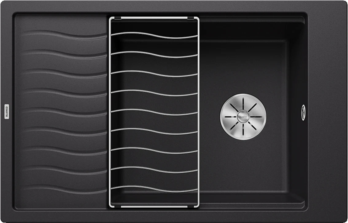 Blanco Elon XL 6 S - 525883 - Silgranit 1.0 Bowl Reversible Inset Sink - Black