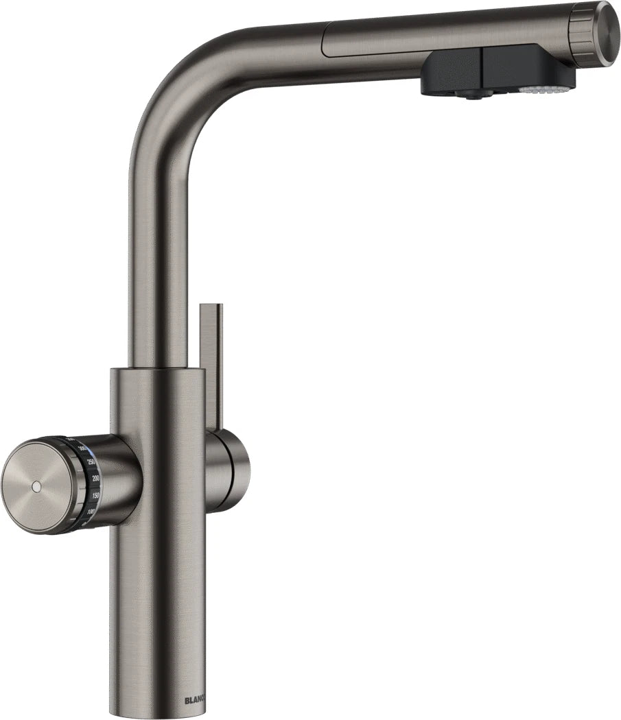 Blanco Choice ICONA-L - 527927 & 527661 Hot, Filtered, Sparkling, Boiling Water Tap - Satin Platinum