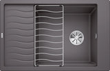 Blanco Elon XL 6 S - 524845 - Silgranit 1.0 Bowl Reversible Inset Sink - Rock Grey