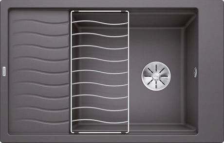 Blanco Elon XL 6 S - 524845 - Silgranit 1.0 Bowl Reversible Inset Sink - Rock Grey