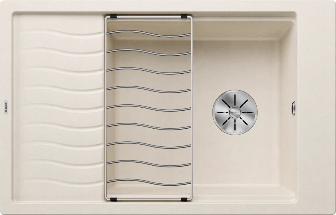 Blanco Elon XL 6 S - 527069 - Silgranit 1.0 Bowl Reversible Inset Sink - Soft White