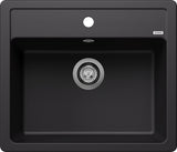 Blanco Legra 6 with Tap Ledge - 526084 - Silgranit 1.0 Bowl Inset Sink - Black