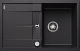 Blanco Metra 45 S - 525914 - Silgranit 1.0 Bowl Reversible Inset Sink - Black