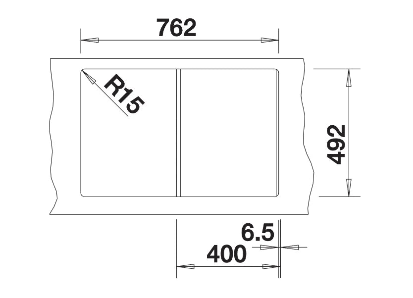 Blanco CLASSIC 40 S LH - 511125 - Stainless Steel 1.0 Bowl Inset Kitchen Sink