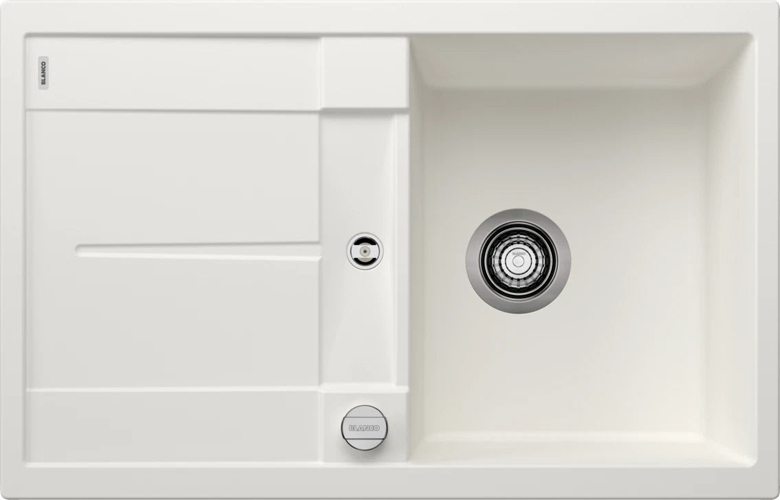 Blanco Metra 45 S - 513028 - Silgranit 1.0 Bowl Reversible Inset Sink - White