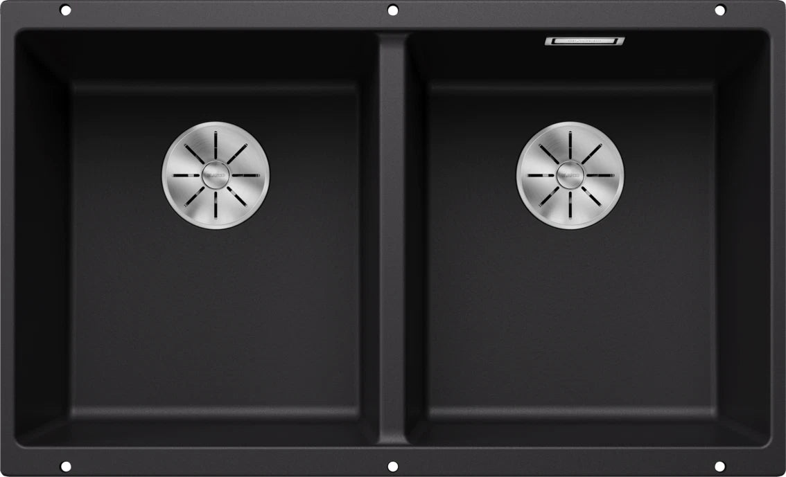 Blanco Subline 350/350-U - 525987 - Undermount Sink Silgranit - Black