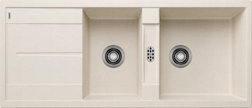 Blanco Metra 8 S - 527120 - Silgranit Reversible 1.5 Bowl Inset Sink - Soft White