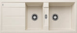 Blanco Metra 8 S - 527120 - Silgranit Reversible 1.5 Bowl Inset Sink - Soft White