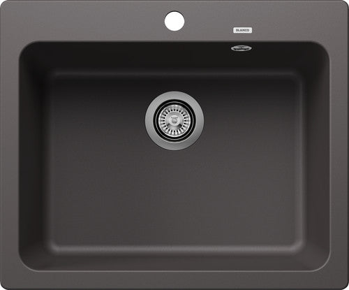 Blanco Naya 6 with Tap Ledge - 519639 - Silgranit 1.0 Bowl Inset Sink - Rock Grey