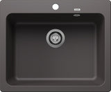 Blanco Naya 6 with Tap Ledge - 519639 - Silgranit 1.0 Bowl Inset Sink - Rock Grey