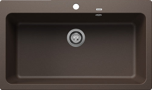 Blanco Naya XL 9 with Tap Ledge - 521820 - Silgranit 1.0 Bowl Inset Sink - Coffee
