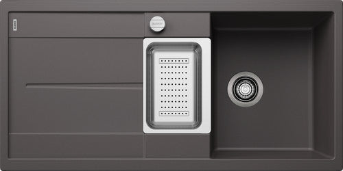 Blanco Metra 6 S - 518877 - Silgranit Reversible 1.5 Bowl Inset Sink - Rock Grey