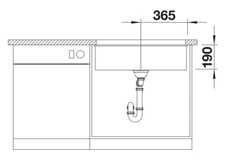 Blanco Subline 700-U - 523446 - 1.0 Bowl Silgranit Undermount Sink - White