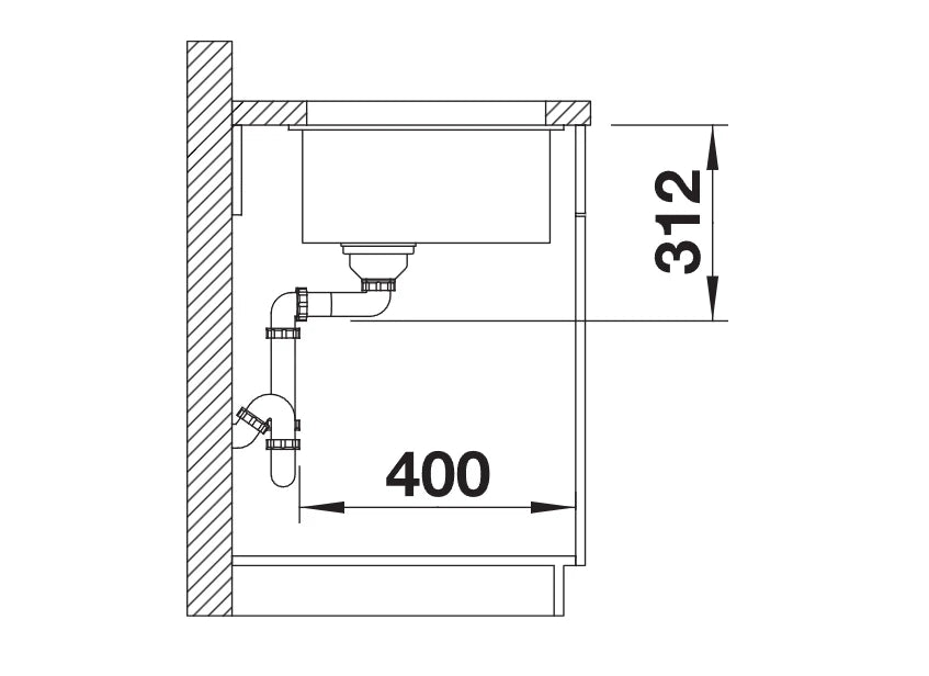 Blanco Subline 700-U - 523442 - 1.0 Bowl Silgranit Undermount Sink - Anthracite