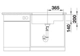 Blanco Subline 700-U Level - 523542 - 1.0 Bowl Silgranit Undermount Sink - White