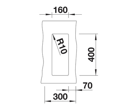 Blanco Subline 160-U - 523403 - 1.0 Bowl Silgranit Undermount Sink - Tartufo