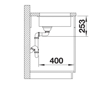 Blanco Subline 160-U - 523403 - 1.0 Bowl Silgranit Undermount Sink - Tartufo