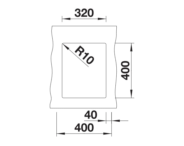 Blanco Subline 320-U - 523406 - 1.0 Bowl Silgranit Undermount Sink - Anthracite