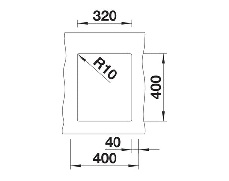 Blanco Subline 320-U - 523410 - 1.0 Bowl Silgranit Undermount Sink - White