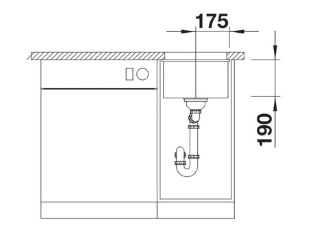 Blanco Subline 320-U - 523410 - 1.0 Bowl Silgranit Undermount Sink - White