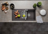 Blanco Metra 6 S - 525926 - Silgranit Reversible 1.5 Bowl Inset Sink - Black